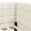 vidaXL Eckbettgestell mit Matratze mit Kopfteil 2 pcs Creme Samt