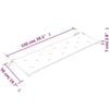 vidaXL Batavia-Bank mit Grauem Kissen 150 cm Massivholz Teak
