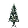vidaXL K&uuml;nstlicher Weihnachtsbaum mit LEDs Kugeln Zapfen 210 cm