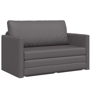 vidaXL Schlafsofa 110cm Grau Kunstleder