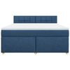 vidaXL Boxspringbett mit Matratze Blau 180x200 cm Stoff