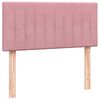 vidaXL Boxspringbett mit Matratze Rosa 100x220 cm Samt