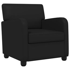 vidaXL Sessel Gl&auml;nzend Schwarz Kunstleder