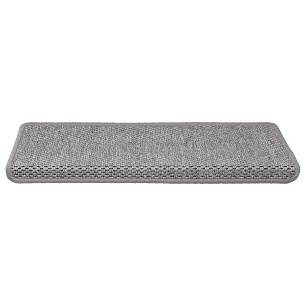 vidaXL Stufenmatten Selbstklebend Sisal-Optik 30Stk. 65x21x4cm Silbern