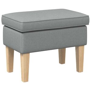 vidaXL Hocker Hellgrau 55 x 35 x 41 cm Stoff