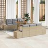 vidaXL Garten Essgruppe mit Kissen 7 pcs Beige und Grau