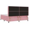 vidaXL Boxspringbett mit Matratze mit Kopfteil Rosa 200 x 200 cm Samt