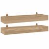 vidaXL Wandregale 2 Stk. 60x15x4 cm Massivholz Teak