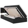 vidaXL LED-Speicherbett mit Matratze Schwarz 90 x 200 cm Samt