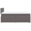 vidaXL Boxspringbett mit Matratze Grau 120x190 cm Kunstleder