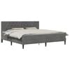 vidaXL Bettgestell mit Matratze Dunkelgrau 180 x 200 cm Samt