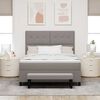 vidaXL Boxspringbett mit Matratze Taupe 140 x 200 cm Stoff