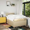 vidaXL Boxspringbett mit Matratze Creme 120x190 cm Stoff