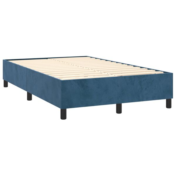 vidaXL Boxspringbettgestell Dunkelblau 120x200 cm Samt