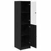 vidaXL Highboard Schwarz Eichen-Optik 35 x 37 x 142 cm Holzwerkstoff