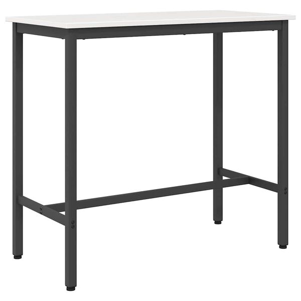 vidaXL Tisch Wei&szlig; 100 x 50 x 91 cm Ingenieure Holz und Stahl