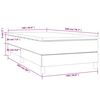 vidaXL Boxspringbett mit Matratze Hellgrau 100x200 cm Samt
