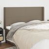 vidaXL Kopfteil mit Ohren Taupe 183x16x118/128 cm Stoff
