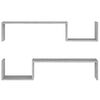 vidaXL Wandregale 2 Stk. Grau Sonoma 100x15x20 cm Holzwerkstoff