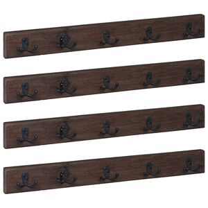 vidaXL Kleiderb&uuml;gel Braun 60 x 7 x 8 cm Massives upgecyceltes Holz