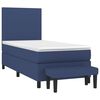 vidaXL Boxspringbett mit Matratze Blau 90x190 cm Stoff