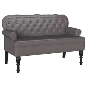 vidaXL Chesterfield Bank Grau 119,5 x 64,5 x 75 cm Kunstleder