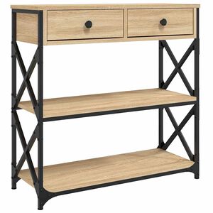 vidaXL Konsolentisch Sonoma-Eiche 75x28x75 cm Holzwerkstoff