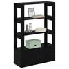 vidaXL Sideboard Schwarz Eichen-Optik 30 x 80 x 119.5 cm Holzwerkstoff