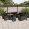 vidaXL Garten-Sofa-Set 13 pcs Schwarz Poly-Rattan