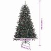 vidaXL K&uuml;nstlicher Weihnachtsbaum Gr&uuml;n 150 cm PVC, Plastik und Stahl