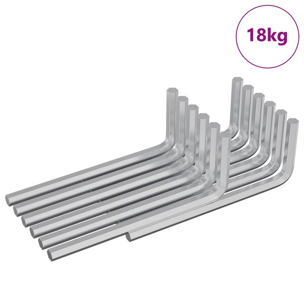 vidaXL Inbusschl&uuml;ssel 2118 pcs Silber 32 x 86 mm Stahl
