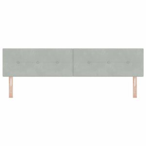 vidaXL Kopfteil mit Kopfteil Hellgrau 200 cm Kunstleder