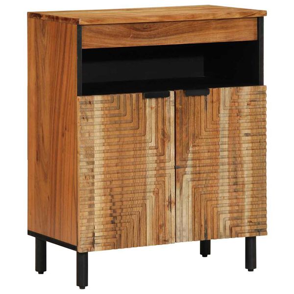 vidaXL Sideboard mit Regal Natur 60 x 33,5 x 75 cm Massivholz Akazie
