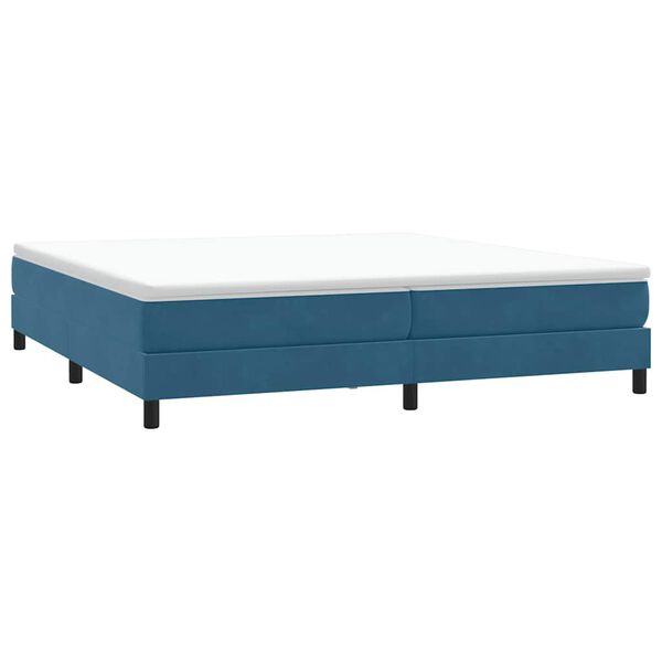 vidaXL Boxspringbett ohne Matratze Dunkelblau 200x220 cm Samt