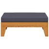vidaXL Modular-Fußhocker mit Dunkelgrauem Kissen Akazie Massivholz
