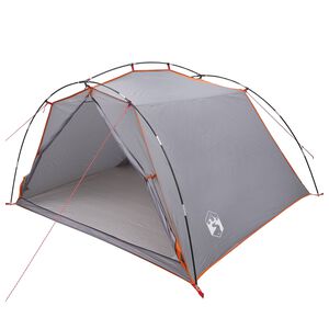 vidaXL Tunnelzelt 4 Personen Grau und Orange