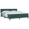 vidaXL Boxspringbett mit Matratze Dunkelgr&uuml;n 200 x 180 cm Samt