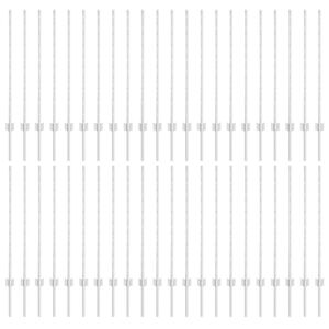 vidaXL Zaunpfosten 88 pcs Silber 140 cm Stahl