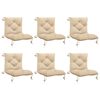 vidaXL 6-teilige Palettenkissen VIANEN 6 stk. 100 % Polyester Creme