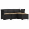 vidaXL 4-Sitzer Garten Sofa mit Kissen Rattan Look PP Anthrazit