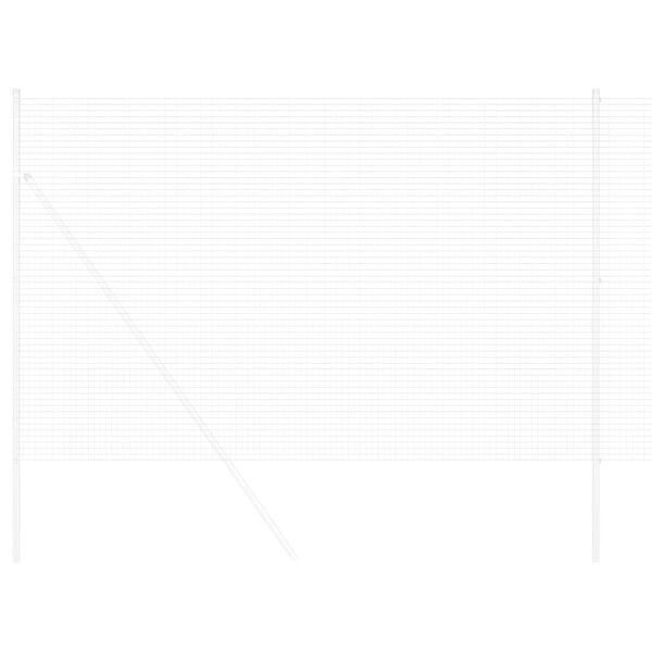 vidaXL Geschwei&szlig;ter Drahtzaun Silber 1.6 x 25 m