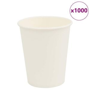 vidaXL Pappbecher 1000 Stk. 8oz 200ml Wei&szlig;