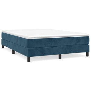 vidaXL Boxspringbettgestell Dunkelblau 140x200 cm Samt