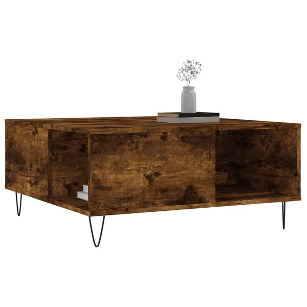 vidaXL Couchtisch R&auml;uchereiche 80x80x36,5 cm Holzwerkstoff