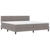 vidaXL Boxspringbett mit Matratze Taupe 200 x 200 cm Stoff