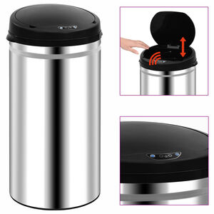 vidaXL Automatischer Sensor-M&uuml;lleimer 50 L Edelstahl