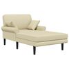 vidaXL Chaiselongue Creme Kunstleder