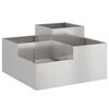 vidaXL Gartenblumentopf Silber 100 x 100 x 48 cm Edelstahl