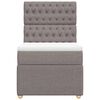 vidaXL Boxspringbett mit Matratze Taupe 90x200 cm Stoff
