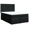 vidaXL Boxspringbett mit Matratze Schwarz 140x200 cm Stoff